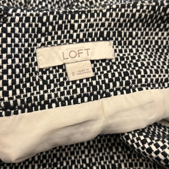 Ann Taylor Loft Black & White Pencil Skirt Size 8 - Picture 10 of 11